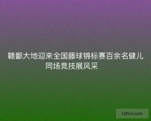 赣鄱大地迎来全国藤球锦标赛百余名健儿同场竞技展风采🏆