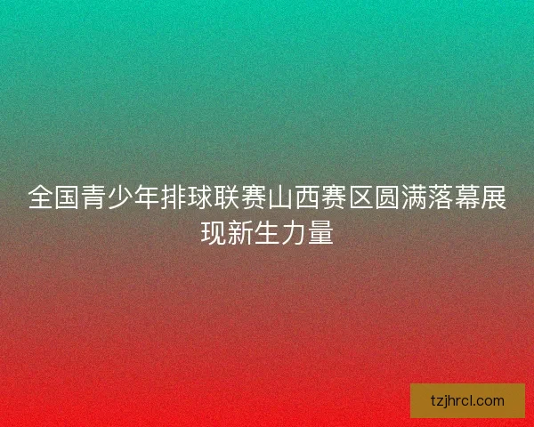 全国青少年排球联赛山西赛区圆满落幕展现新生力量